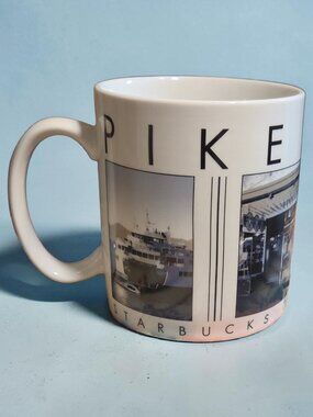 Starbucks Pike Place 18 oz City Scenes Series Ceramic Mug 2003